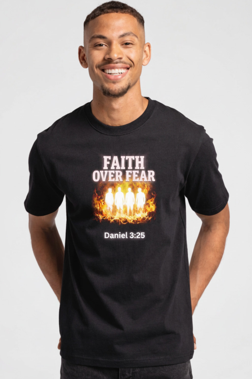 Faith Over Fear - Three Hebrew Boys | Daniel 3:25 Christian T-Shirt