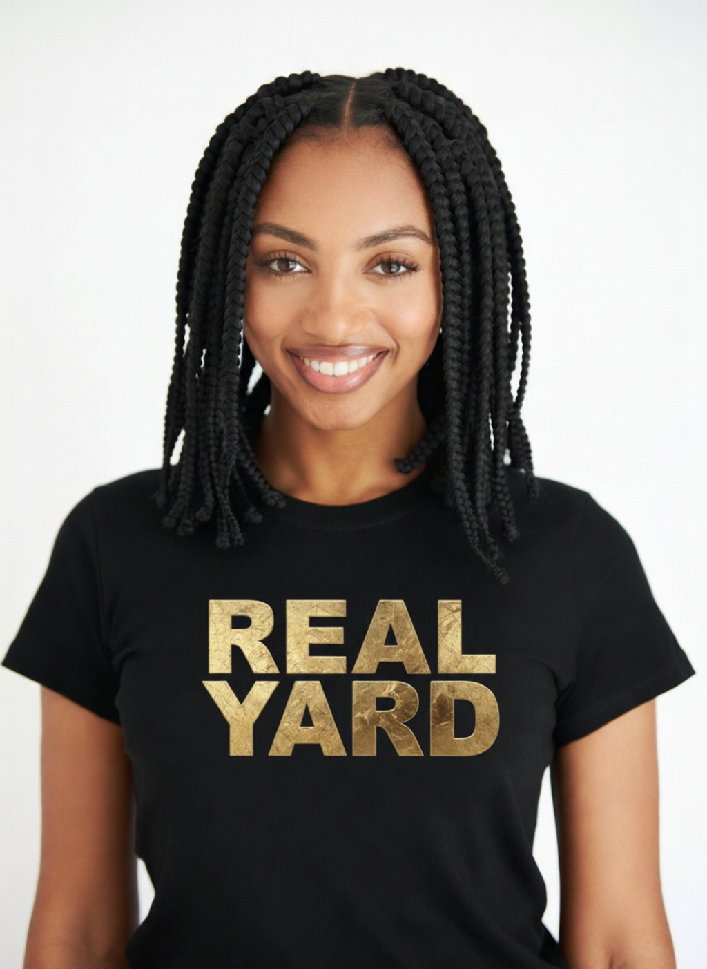 Real Yard Signature Jamaican Patois T-Shirt - Gold Foil Roots & Culture
