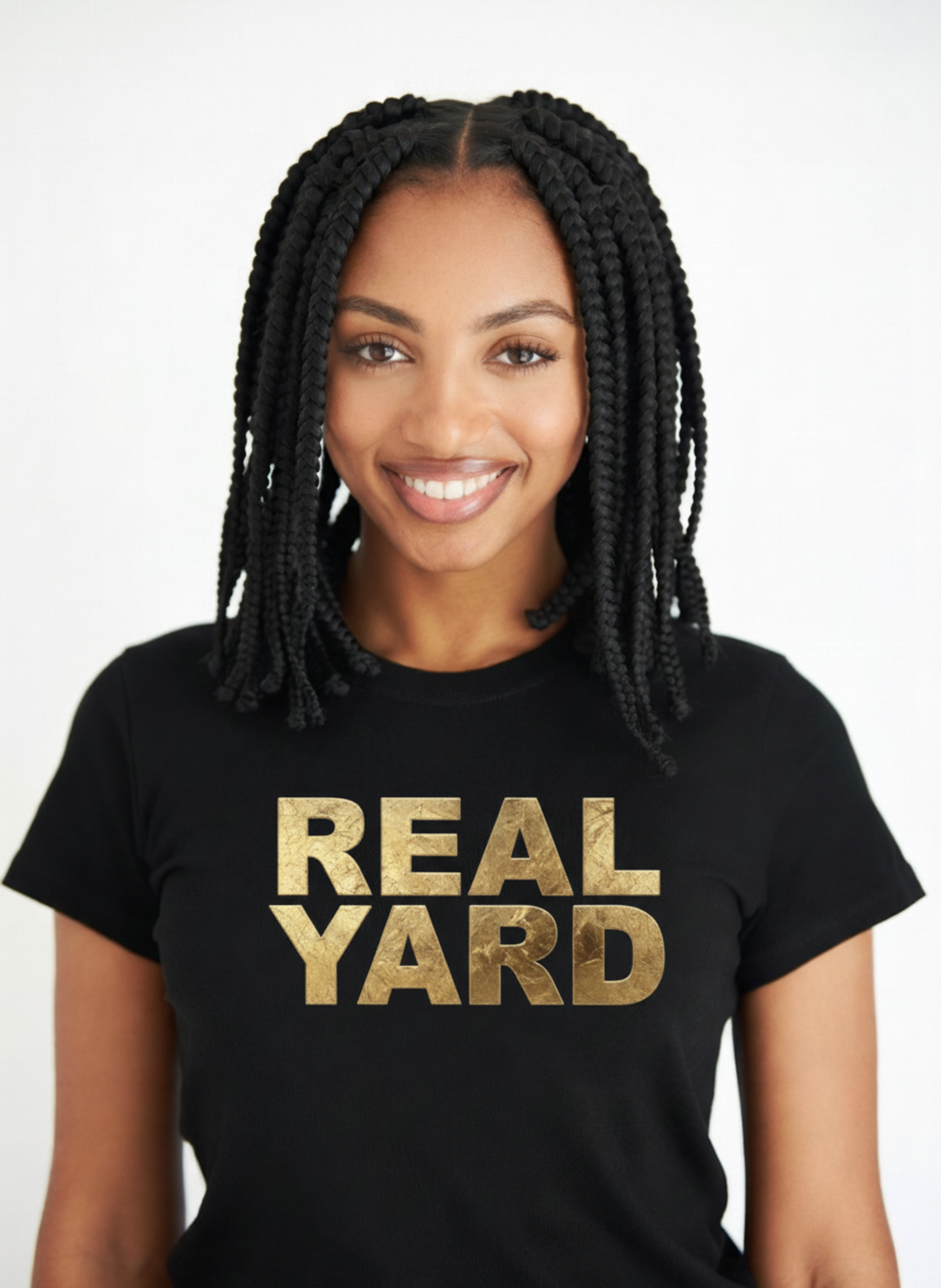 Real Yard Signature Jamaican Patois T-Shirt - Gold Foil Roots & Culture