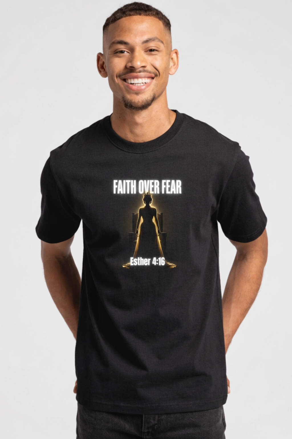 Faith Over Fear - Queen Esther | Esther 4:16 Christian T-Shirt