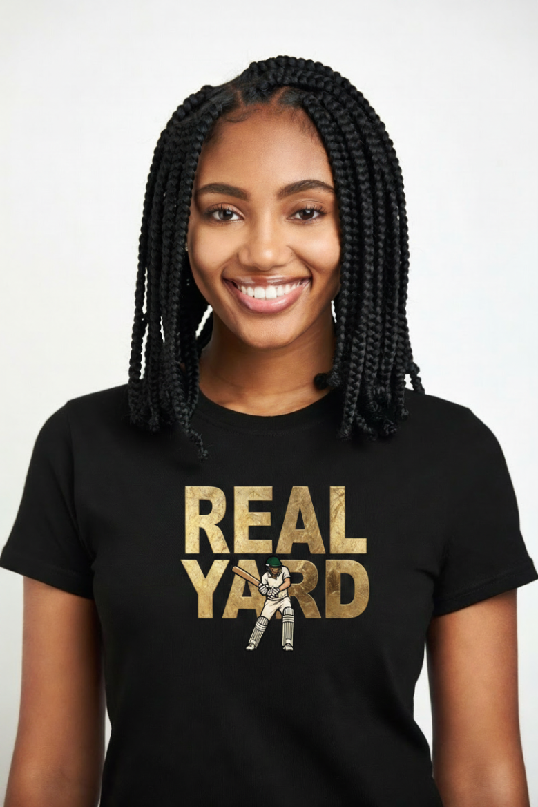 Real Yard Cricket West Indies Jamaican Patois T-Shirt - Roots & Culture