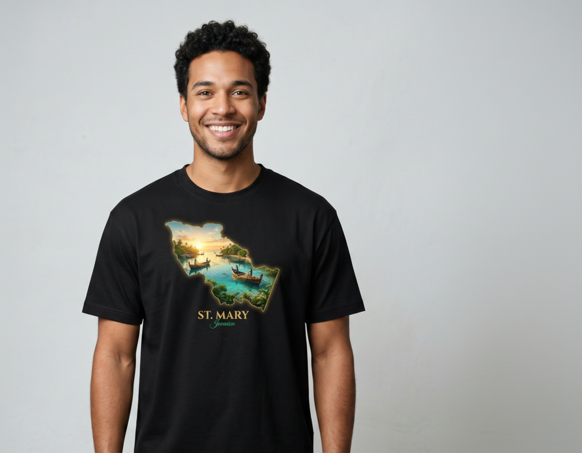 St. Mary Parish Jamaica T-Shirt - Fishing Village | Jamaican Pride Apparel
