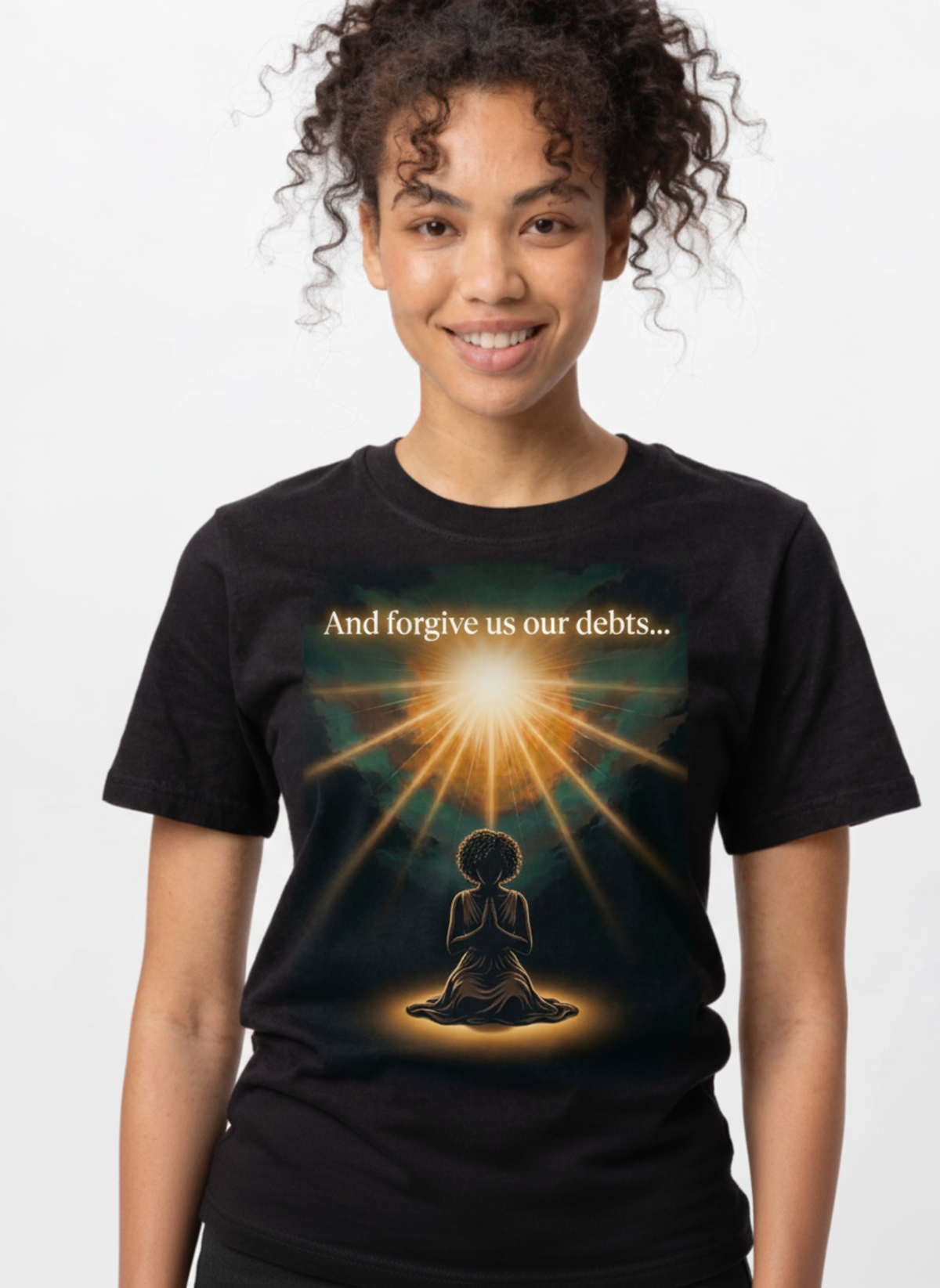 And Forgive Us Our Debts… - Lord's Prayer Series Jamaican Christian T-Shirt (Women's)