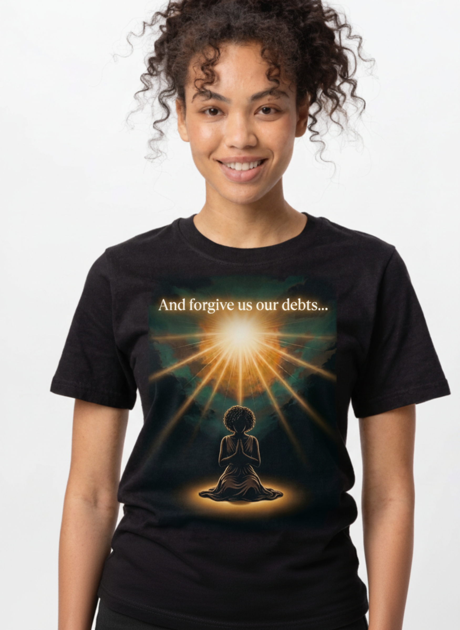 And Forgive Us Our Debts… - Lord's Prayer Series Jamaican Christian T-Shirt (Women's)