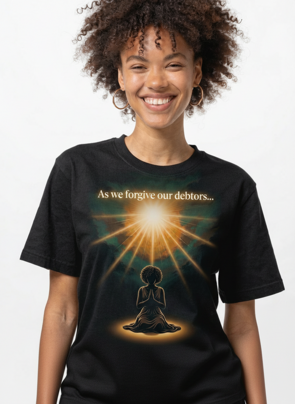 As We Forgive Our Debtors… - Lord's Prayer Series Jamaican Christian T-Shirt (Women's)