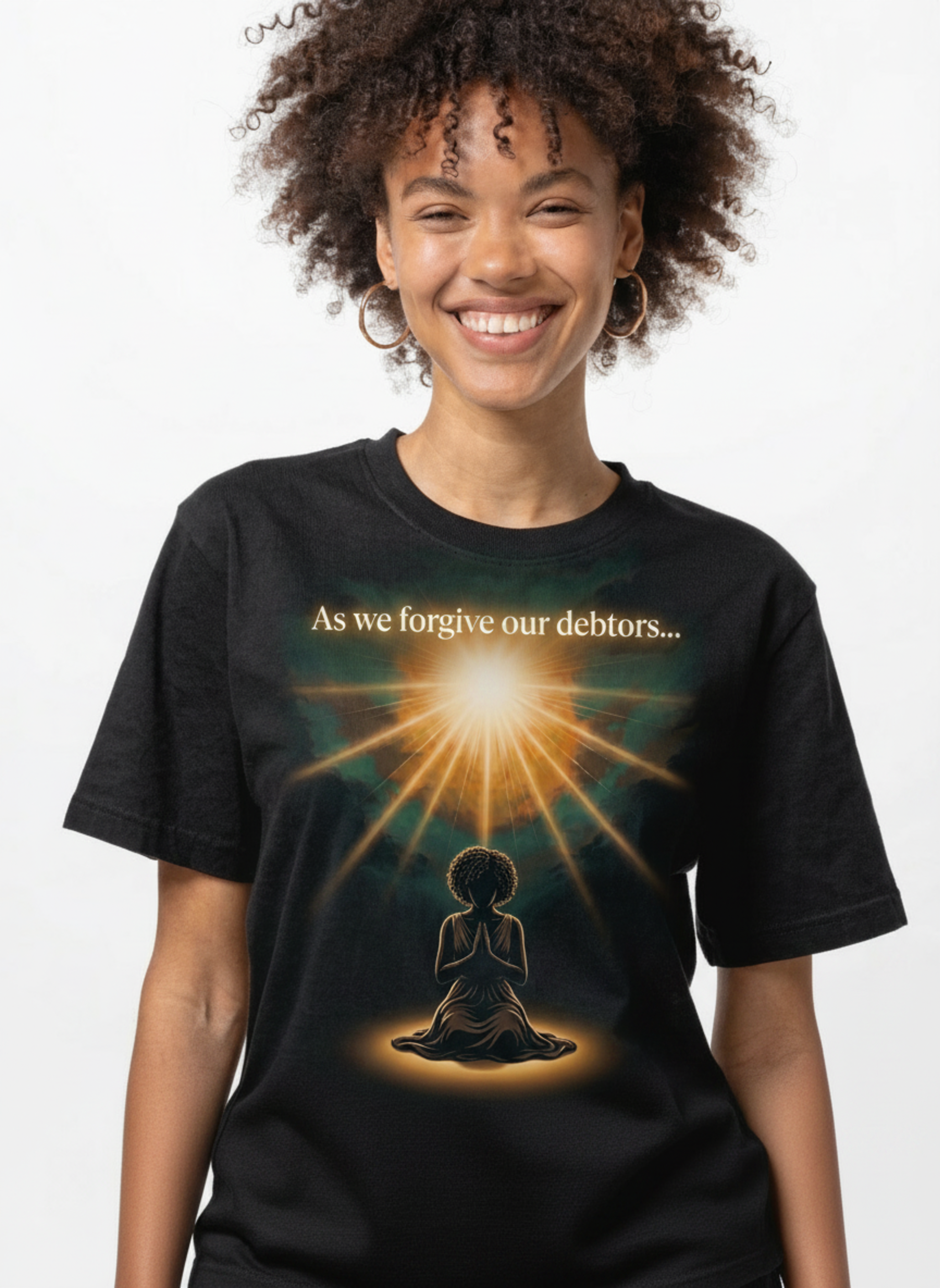 As We Forgive Our Debtors… - Lord's Prayer Series Jamaican Christian T-Shirt (Women's)