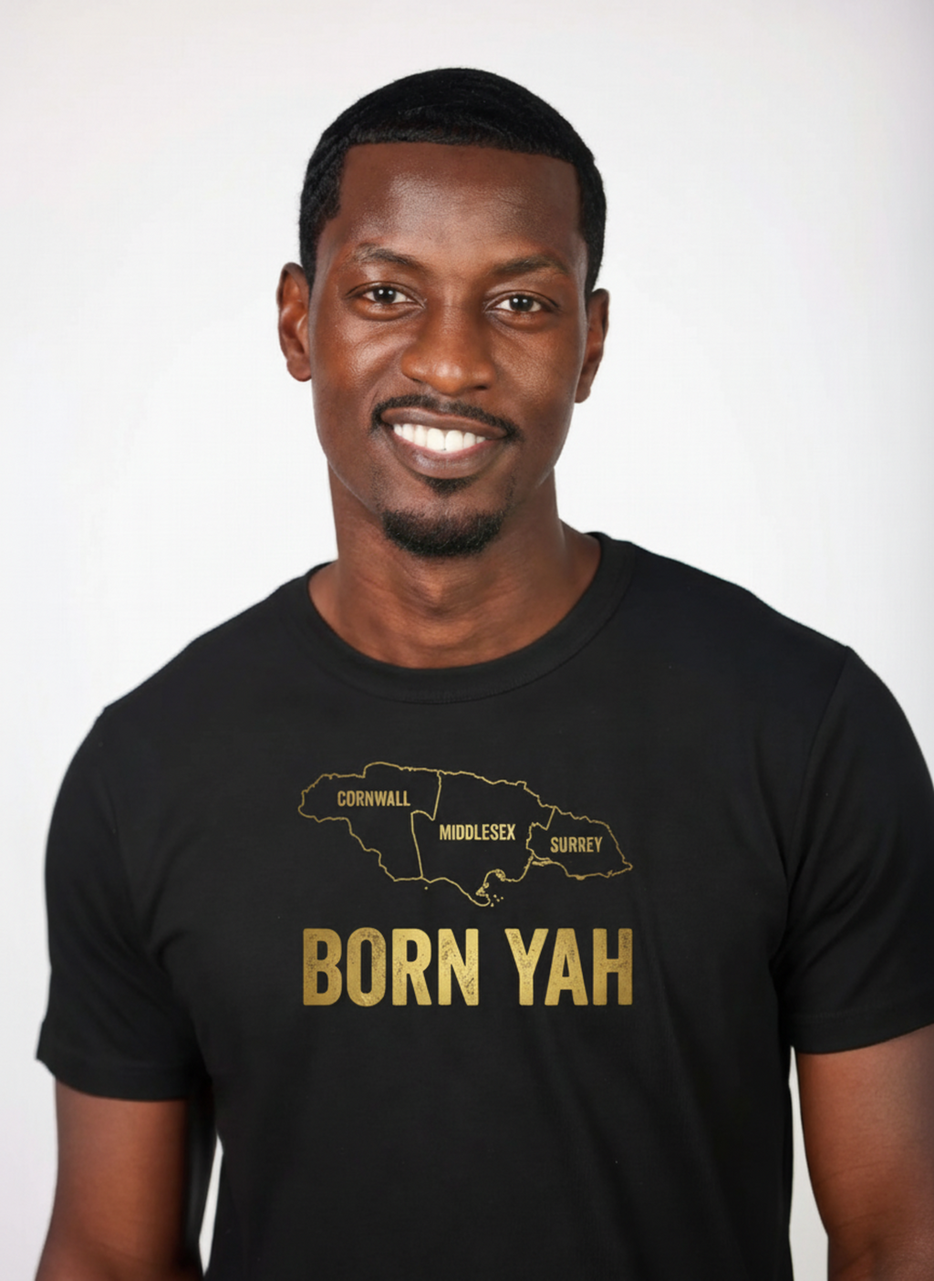 Born Yah Jamaica Counties Map T-Shirt - Roots & Culture