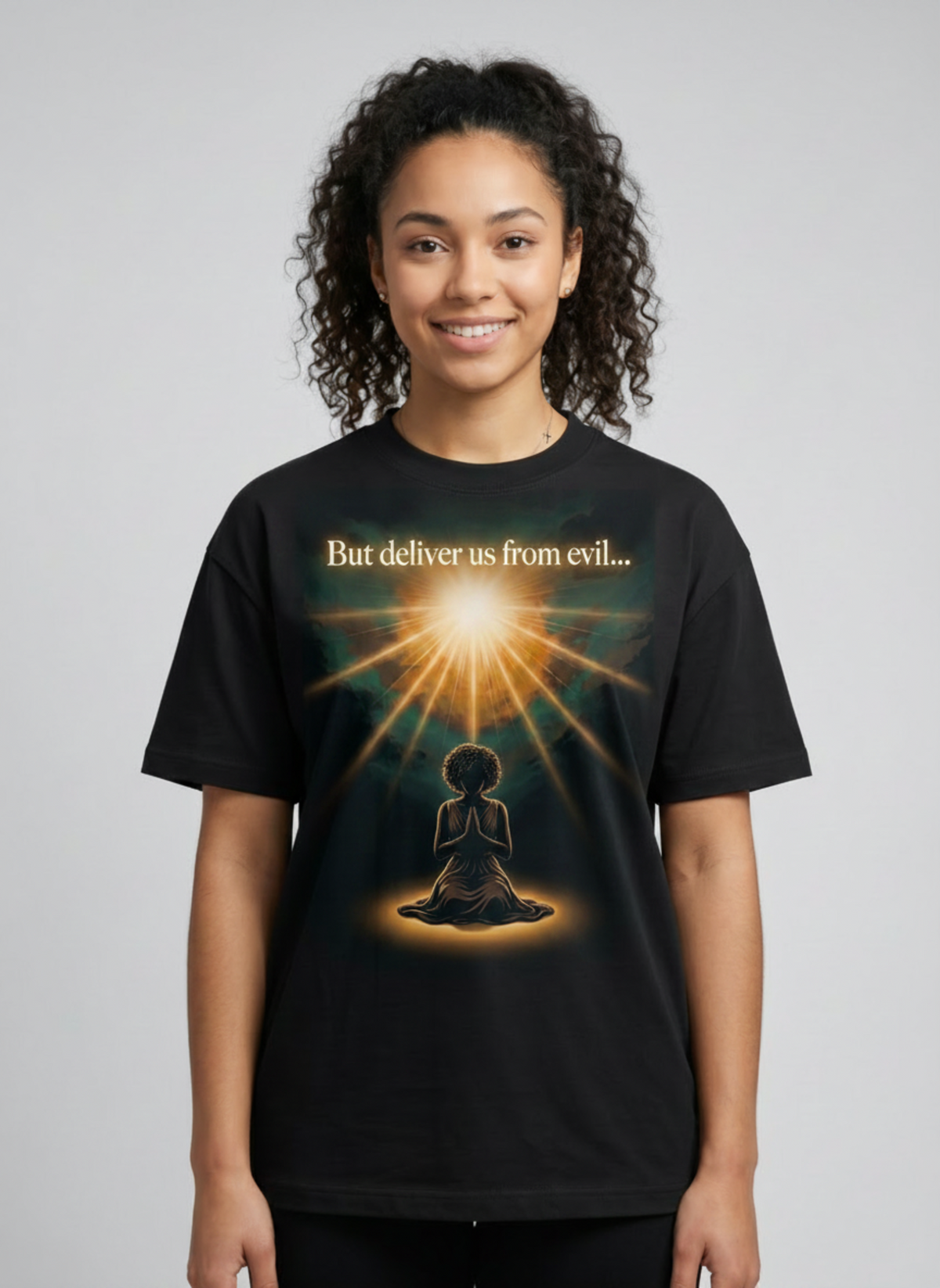 But Deliver Us From Evil… - Lord's Prayer Series Jamaican Christian T-Shirt (Women's)