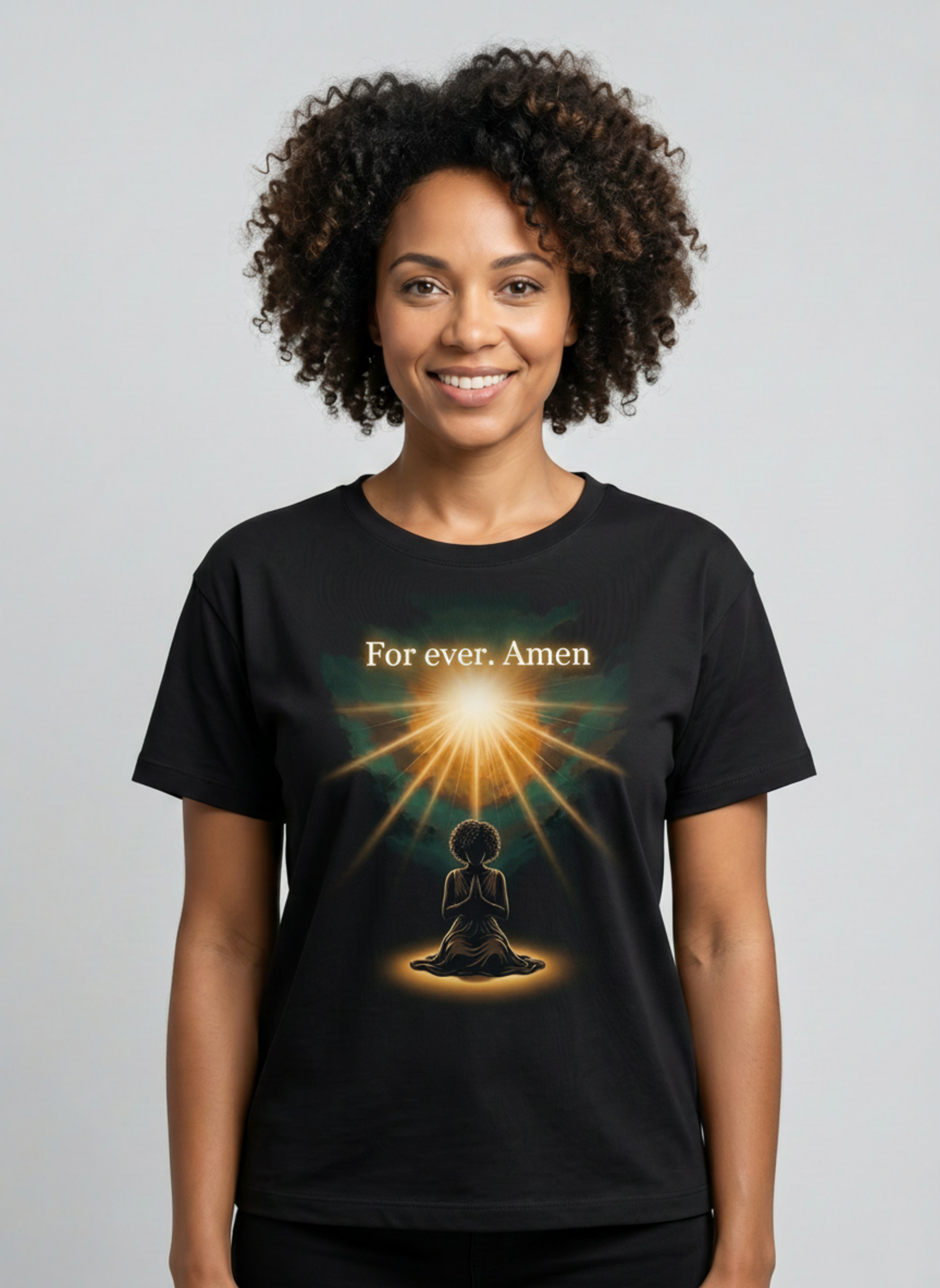 For Ever. Amen. - Lord's Prayer Series Jamaican Christian T-Shirt (Women's)