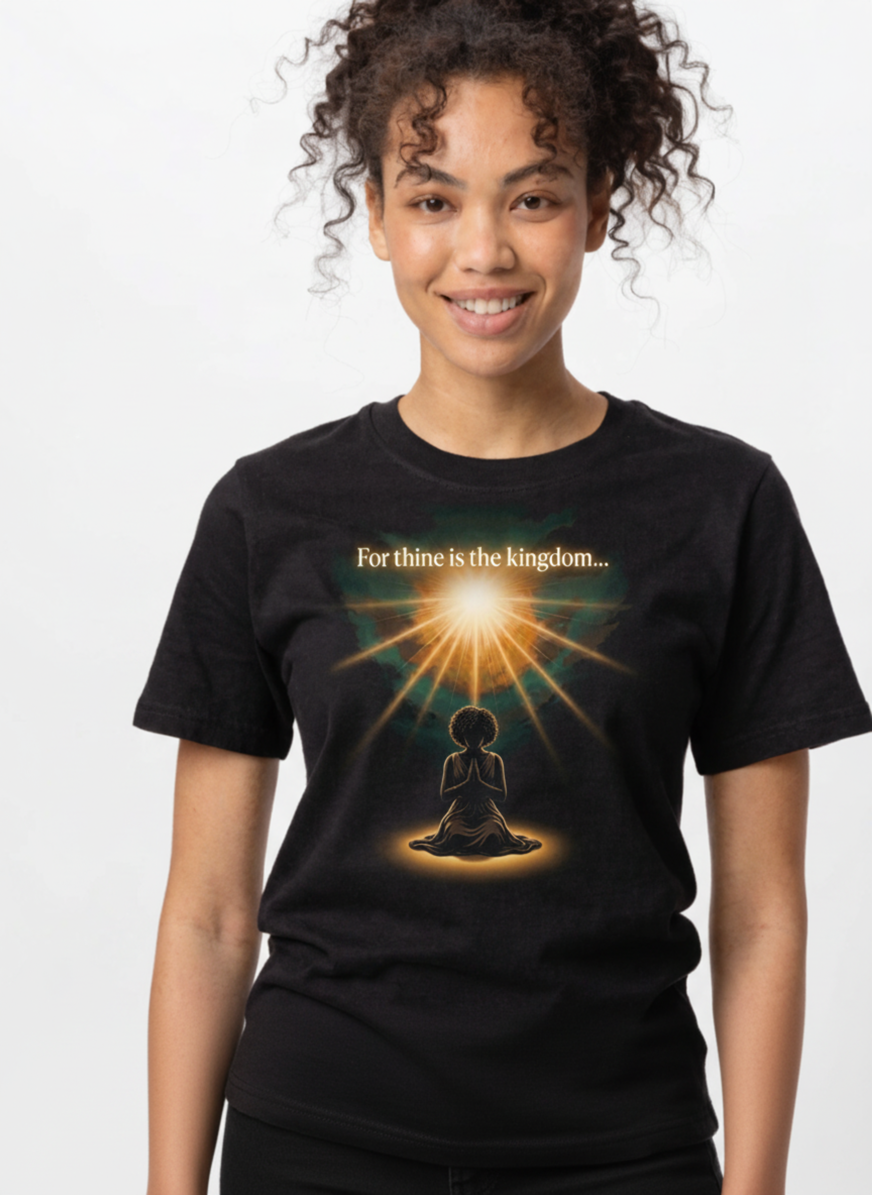 For Thine Is the Kingdom… - Lord's Prayer Series Jamaican Christian T-Shirt (Women's)