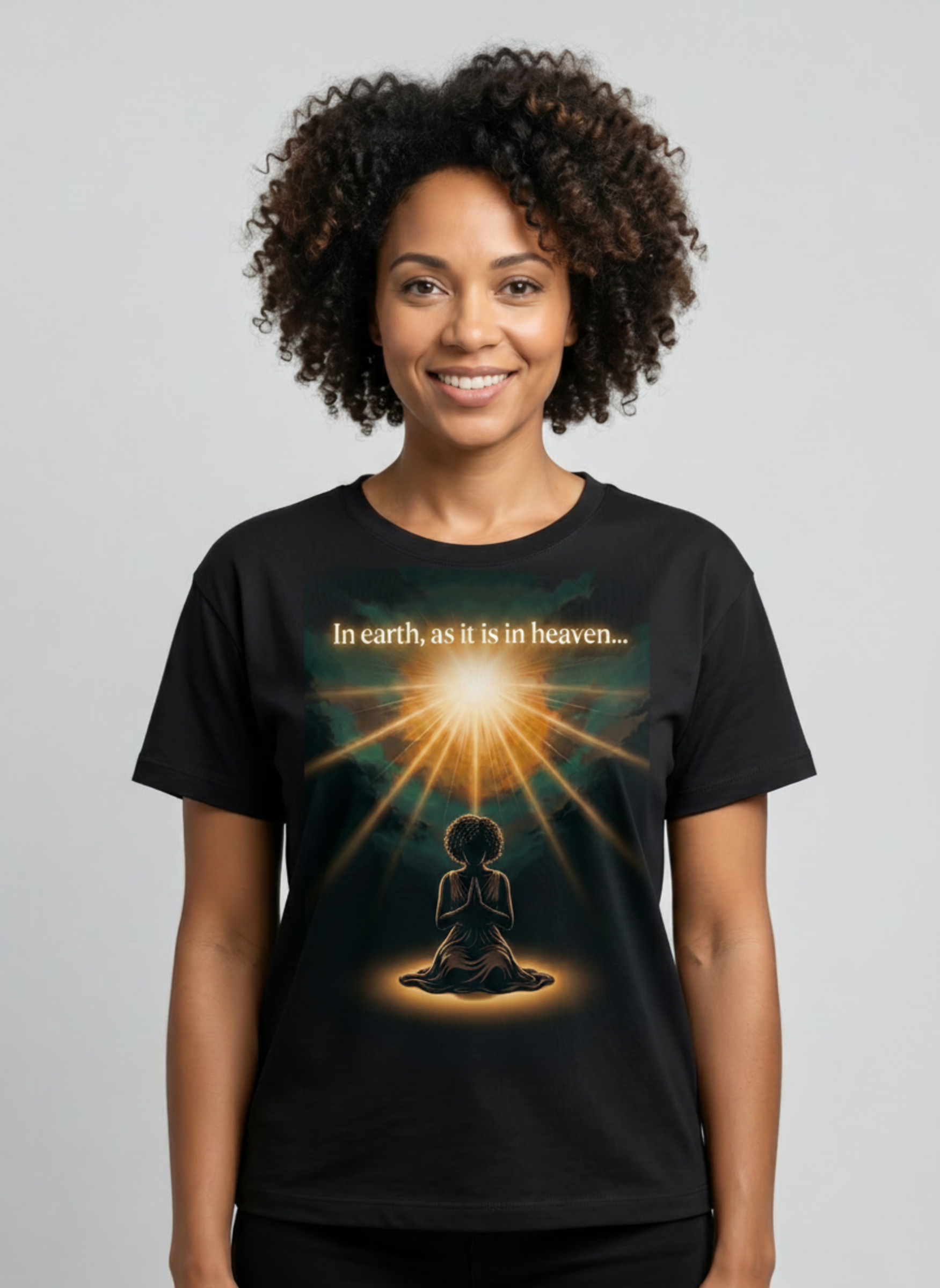In Earth, As It Is in Heaven… - Lord's Prayer Series Jamaican Christian T-Shirt (Women's)